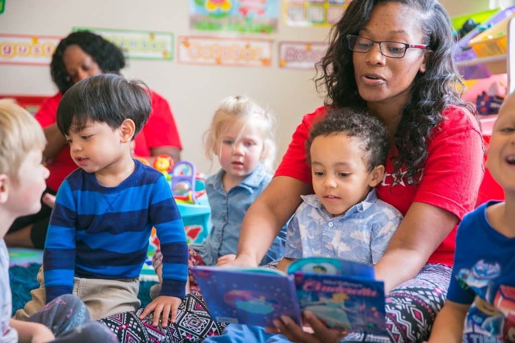 Daycare provider with children — part of the Upwards care network